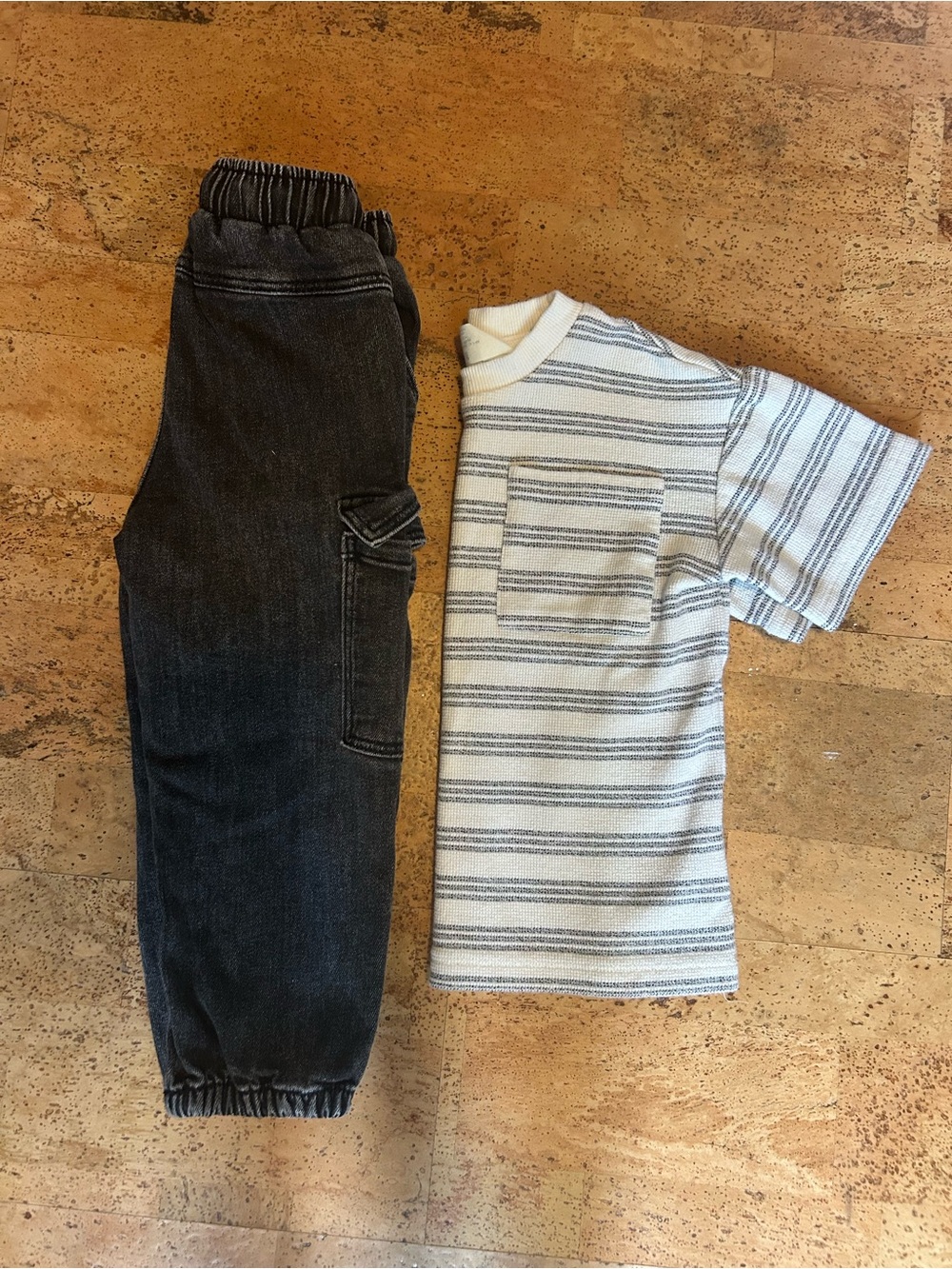 Zara Cargo Joggers & H&M Knit Striped Tee | Toddler Outfit 3–4 Years
